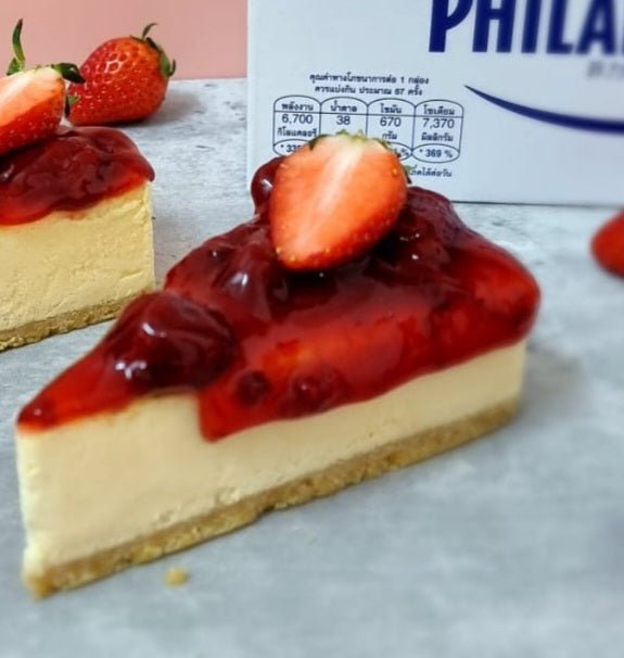 1pc Eggless Strawberry Cheesecake (Available Daily) - SK Homemade Cakes---
