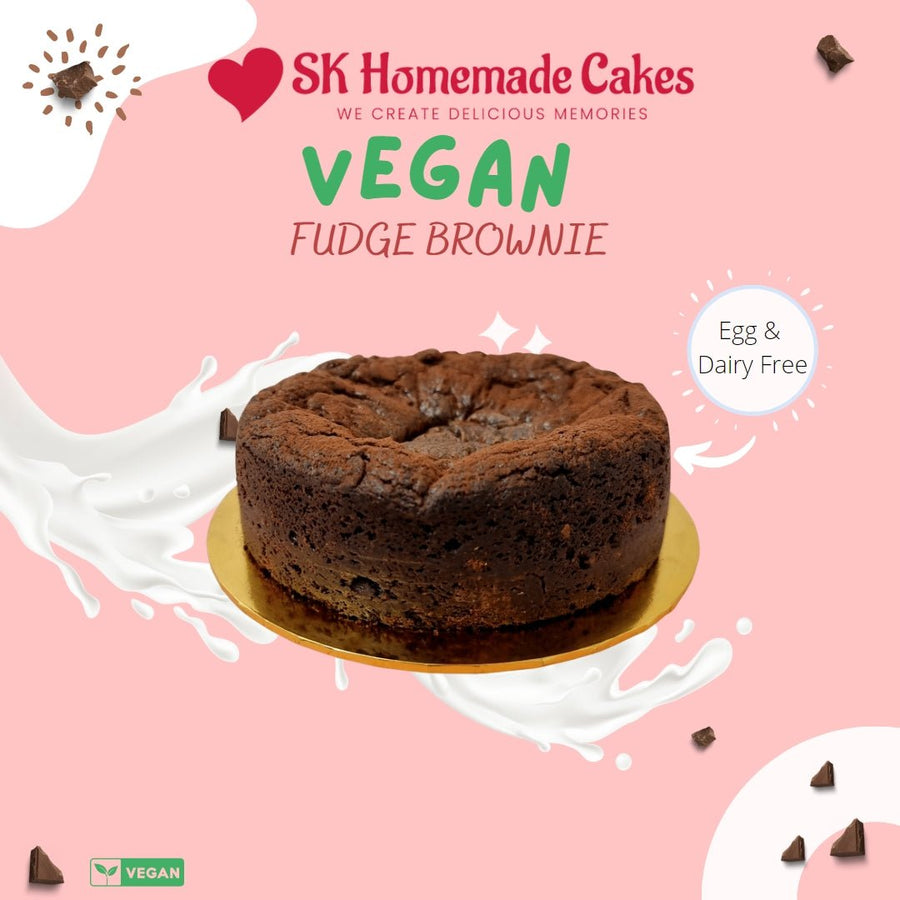 1pc Vegan Fudge Chocolate Brownie - SK Homemade Cakes---