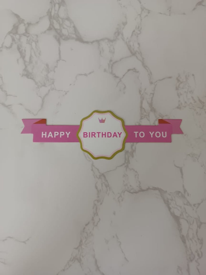 Cake Topper - Paper - SK Homemade Cakes-Happy Birthday 3--