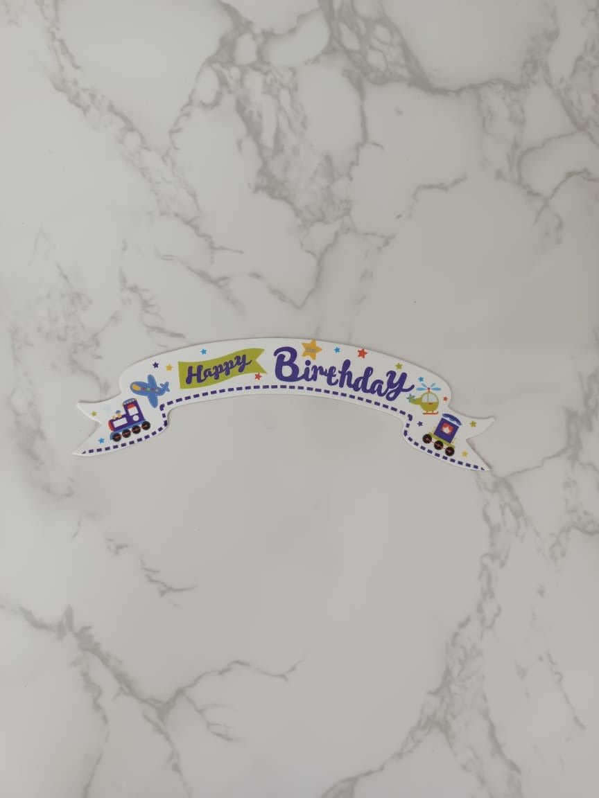 Cake Topper - Paper - SK Homemade Cakes-Happy Birthday--