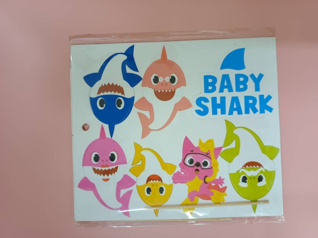 Cake Topper - Paper - SK Homemade Cakes-Baby Shark--
