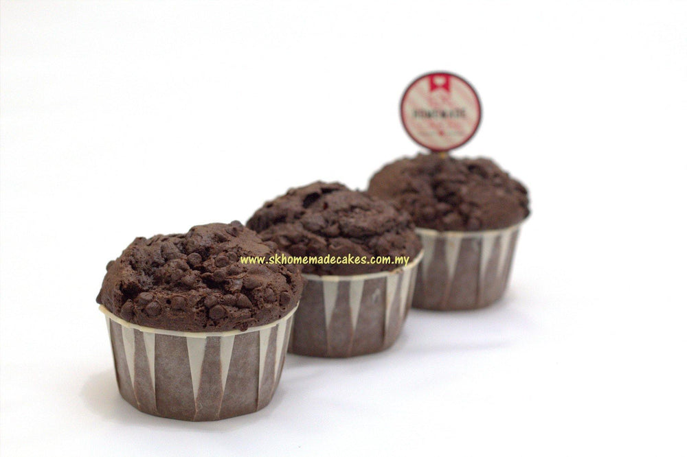 Dark Chocolate Muffin 2pc (Available Daily) - SK Homemade Cakes---