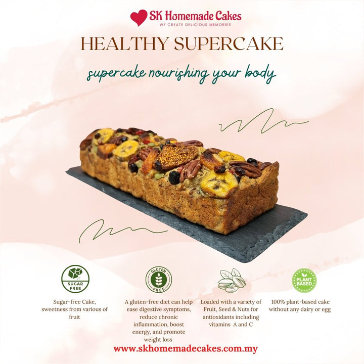 Healthy Supercake - Whole Cake (Available Daily) - SK Homemade Cakes-1 Mini Loaf--