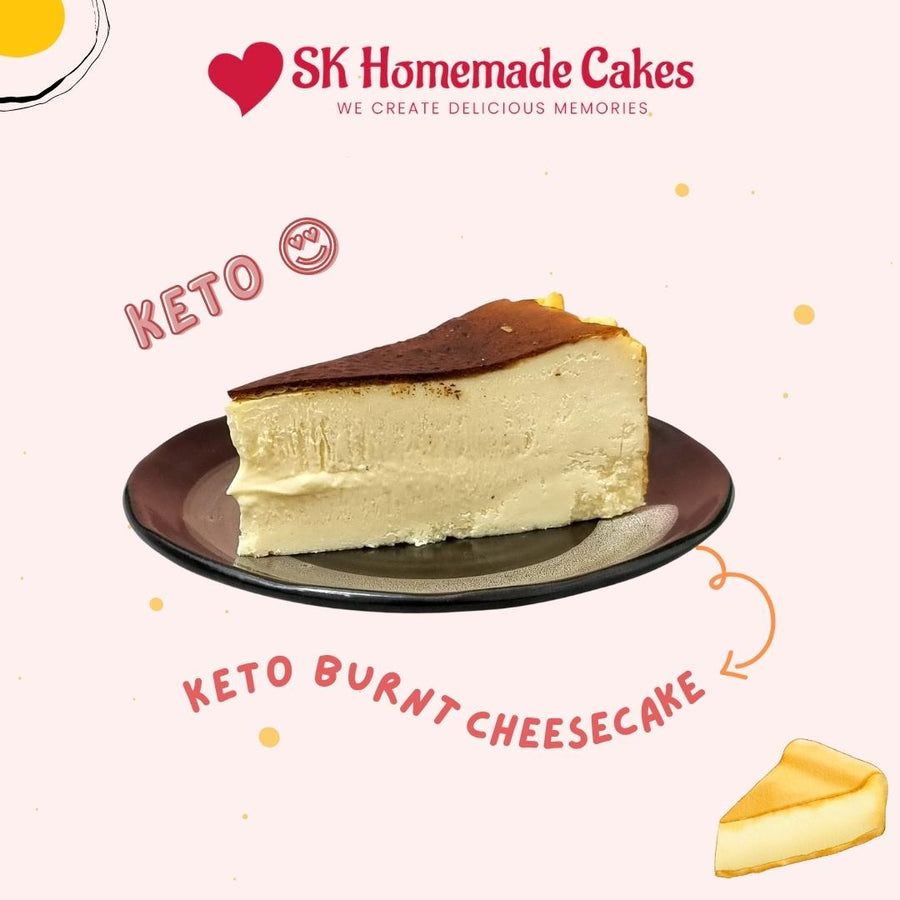 Keto Kampung Burnt Cheesecake - 9" Whole Cake (Available Daily) - SK Homemade Cakes-Small 15cm--