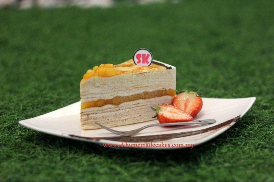 Mango Mille Crepes - 20cm Whole Cake (Available Daily) - SK Homemade Cakes-Medium 20cm--