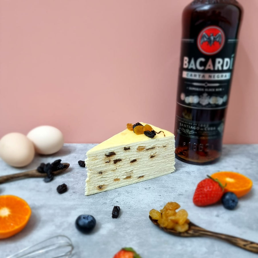 Rum Raisin Mille Crepe - Alcohol Whole Cake (Available Daily) - SK Homemade Cakes-Small 15cm--