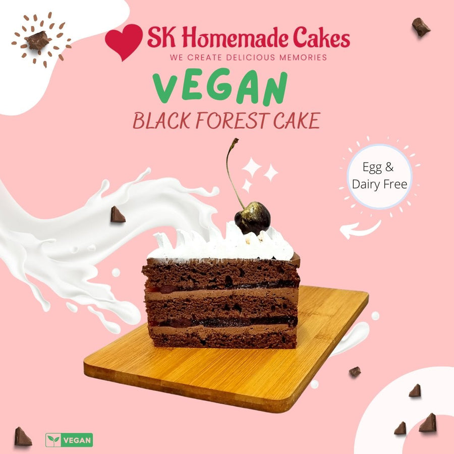 Vegan Black Forest - 20cm Whole Cake (Available Daily) - SK Homemade Cakes-Medium 20cm--